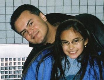 Helio Mendes with his daughter, Camila Mendes. 